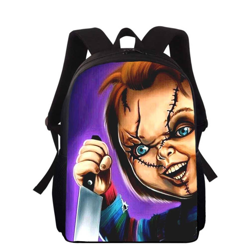 

Charles Lee Ray Chucky 15” 3D Print Kids Backpack Primary School Bags for Boys Girls Back Pack Students School Book Bags