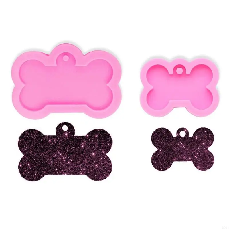 

2 размера силиконовая форма подвесной смола для подвесной смолы Diy Dog Tag