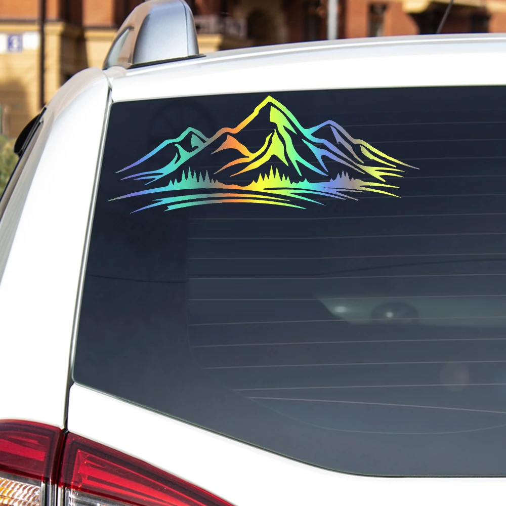 Наклейка Горы 20х8 см, Mountains Waterproof Car Sticker Decal for Bumper,Window,Laptop,Motorcycle view 6