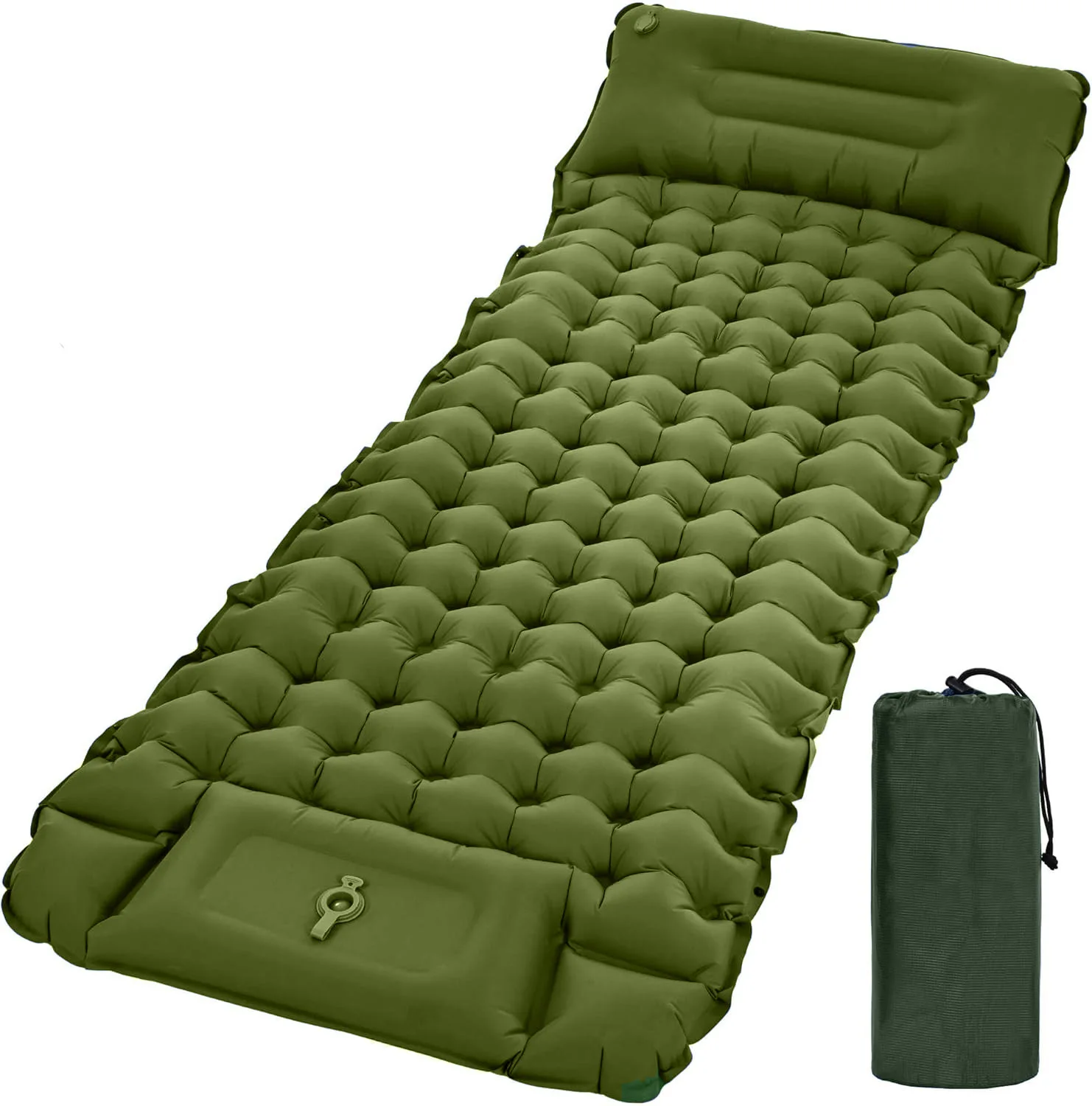 

Ultralight Compact Lightweight Air Inflatable Sleeping Air Mattress Nylon Camping Sleeping Pad Bed