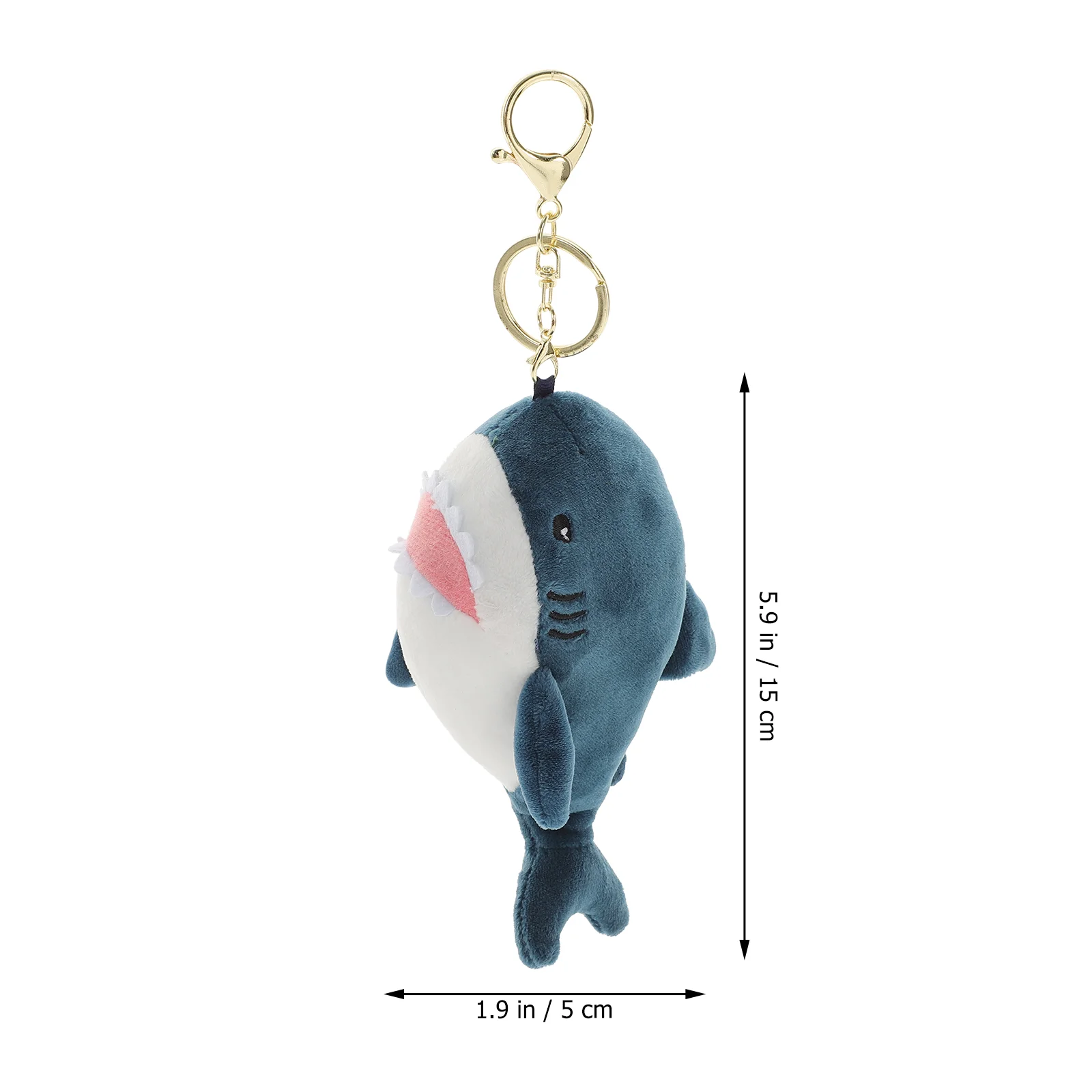 Shaped Key Cartoon Bag Pendant Plush Keychain Sea Animal Toy Adorable Shark Design Decorative Kids Gifts Premium