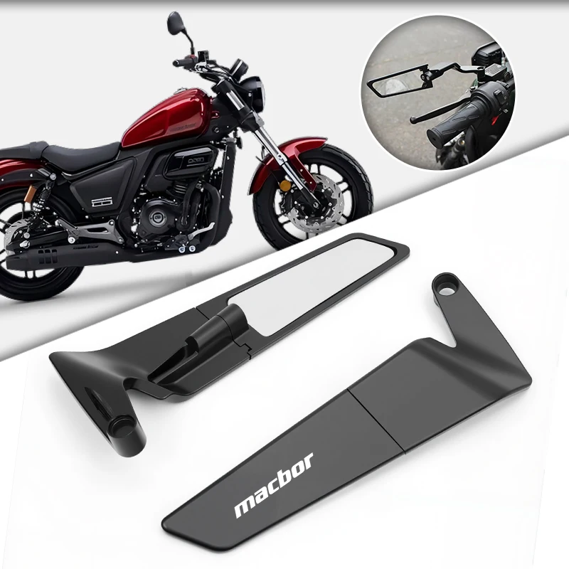 Classic Motorcycle Stealth Rearview Mirrors HD Vision Safety For Macbor Montana XR1 XR5 500 Rockster flat 125 Mile500 Ei