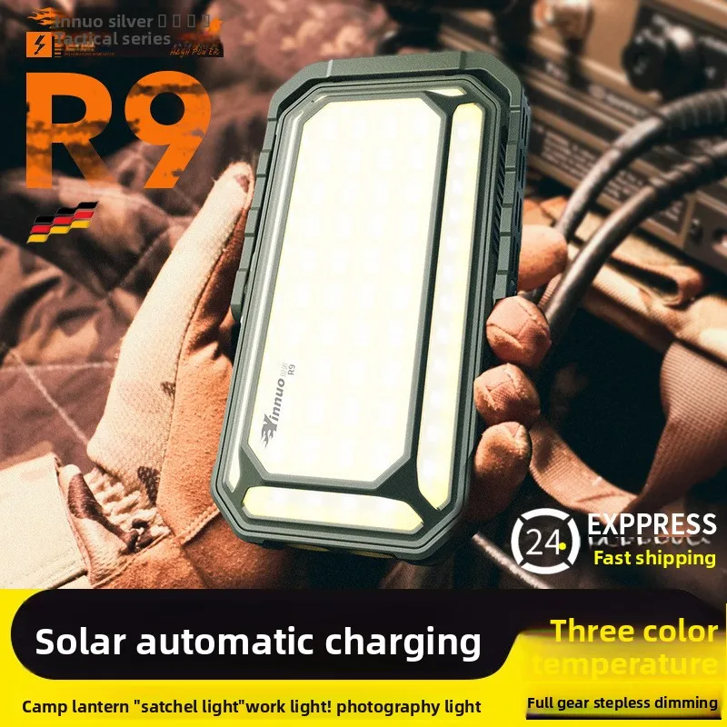 

Мощный солнечный фонарь для кемпинга 10000 мАч с функцией Power Bank, светодиодный светильник для палатки, мощный магнитный фонарик, аварийная лампа для ремонта, SOS