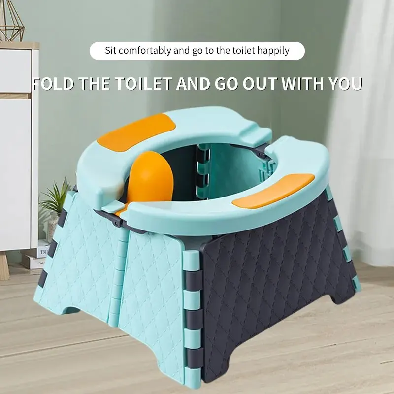 1 PCS Children's Folding Toilet Car-Mounted Folding Toilet No-Clean Children's Potty Urinal Outdoor Travel Artifact