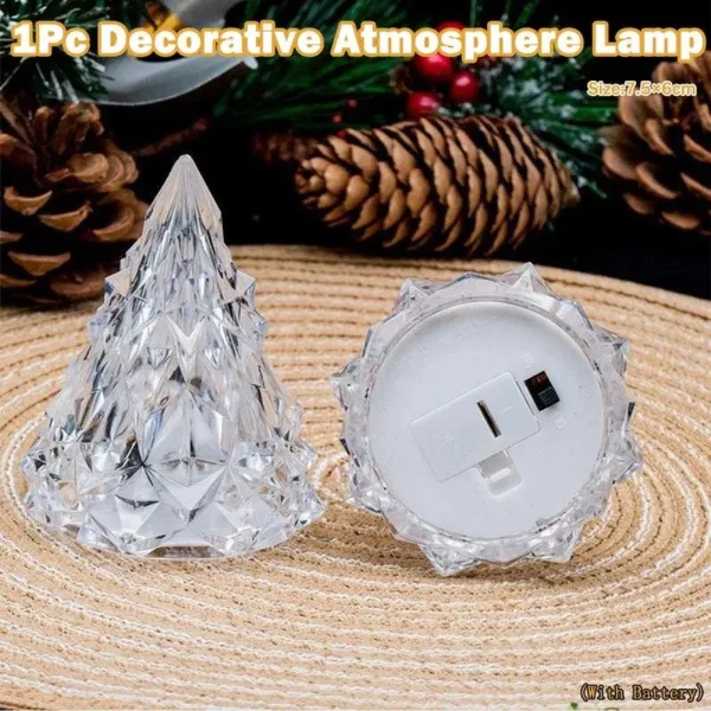 1Pc LED Decorative Atmosphere Lamp Electronic Light Christmas LED Eve Crystal Light Wedding Party Decor