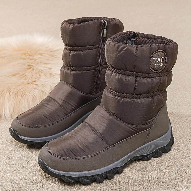 Snow Boots Woman Plus Size Shoes Woman Platform Ladies Shoes New Mid Women\'s High Boots Platform Botas Mujer Winter Boots Women