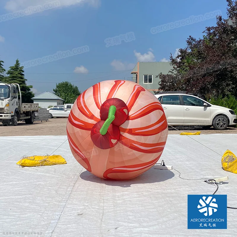 Customized 2.15m Giant Inflatable Ice Cream Model LED-equipped Cartoon Food Sculpture for Advertising Events Replica Type