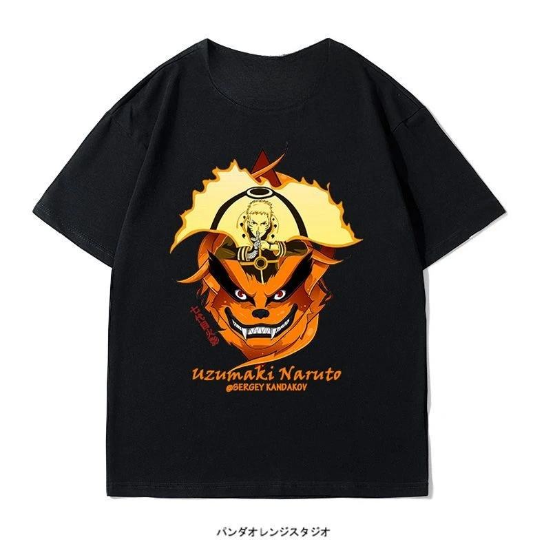 

Naruto Joint T-shirt Boy Summer Anime Whirlpool Family Print Clothes Whirlpool Naruto Short Sleeves Men and Women