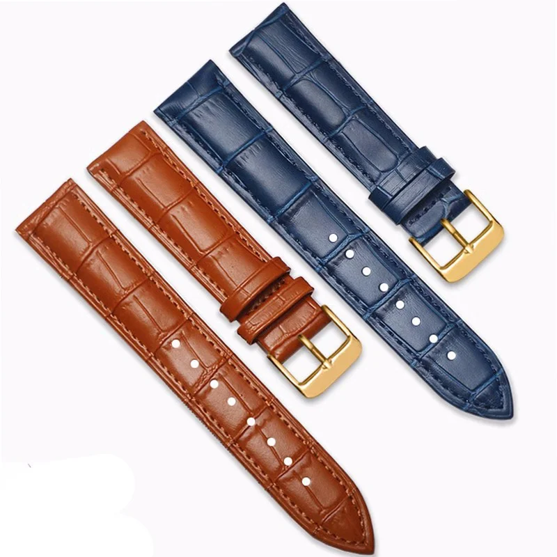 Universelles Ersatz-Leder-Uhrenarmband, Lederarmband für Männer und Frauen, 12 mm, 14 mm, 16 mm, 18 mm, 20 mm, 22 mm, 24 mm – Detail 1