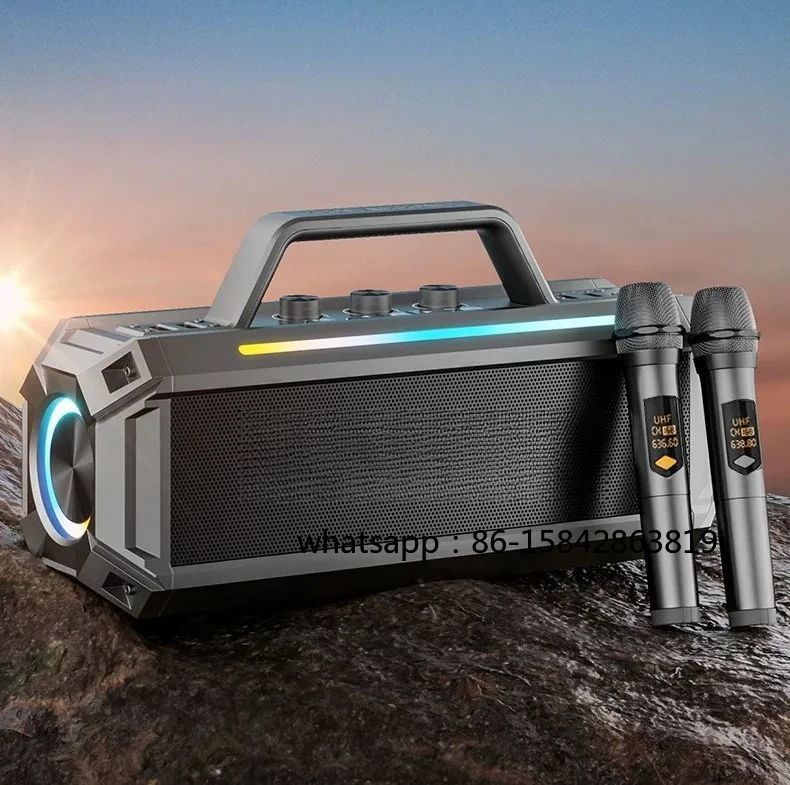 110V Wireless Bluetooth Speaker, Outdoor Karaoke, All-in-one Speaker, Built-in Sound Card, Portable