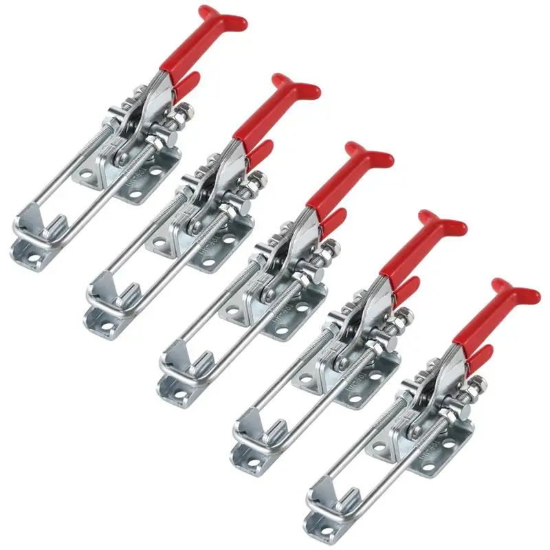 5Pcs Toggle Latch Clamps 700 Lbs Holding Capacity Toggle Clamp 431 Adjustable Toggle Latch Clamp Self-Lock Pull Latch Hasp Clamp