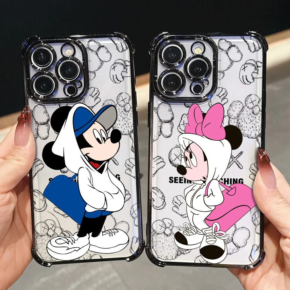 

Fashion Mickey Minnie Disney Luxury Shockproof Case For iPhone 17E 17 16 Pro 15 14 13 12 11 Pro Max 17 Air 16 E Plus Phone Cover
