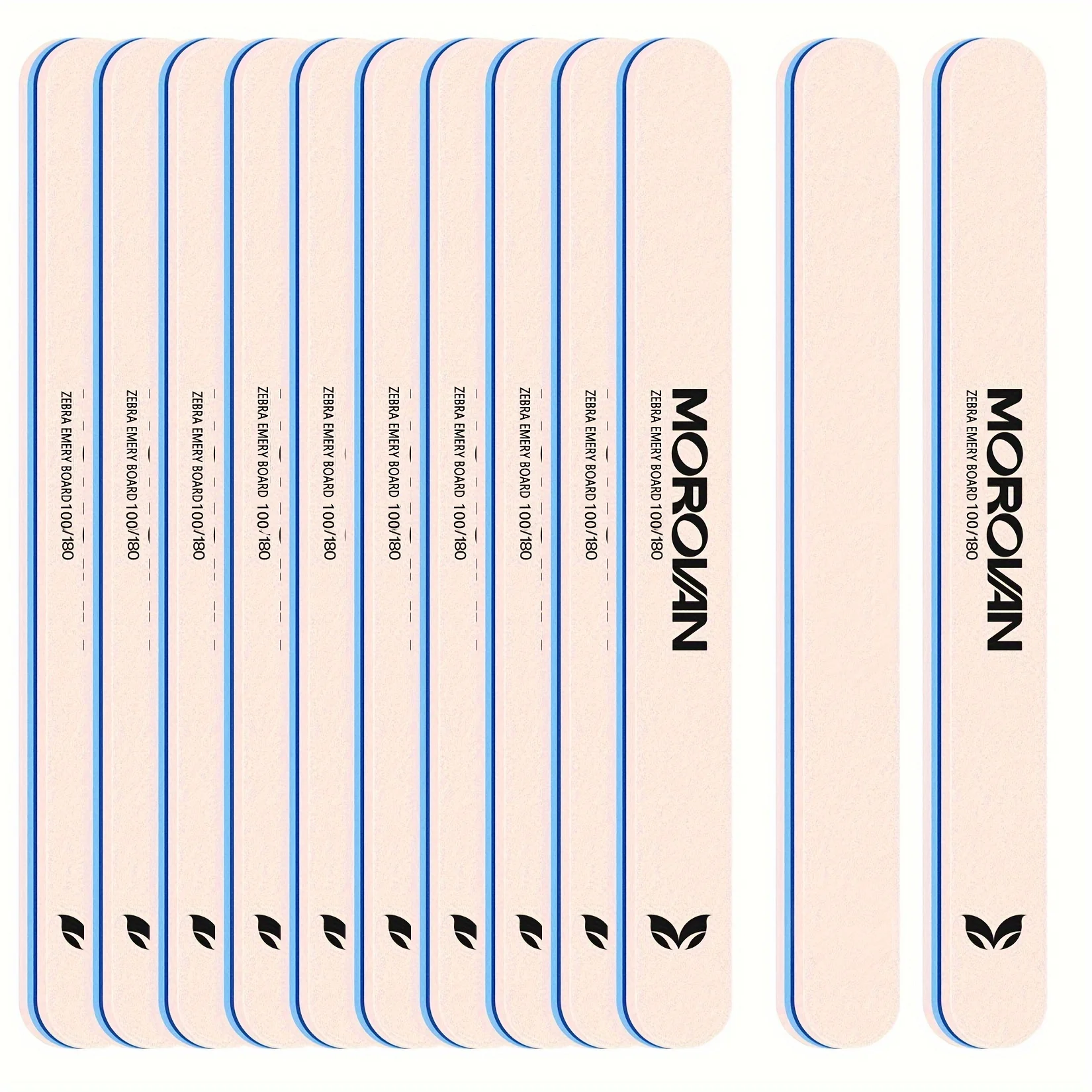 MOROVAN Nagelfeilen-Set, doppelseitige Schleifstreifen, niedrig allergen, Pediküre- und Maniküre-Werkzeuge, Nagelpolier- und Feilenset