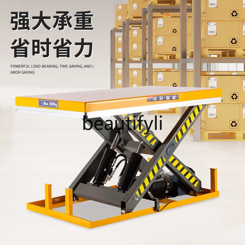 منصة الرفع الهيدروليكية الكهربائية المخصصة 2 طن آلة الرفع الثابتة آلة رفع منصة تحميل وتفريغ المستودعات