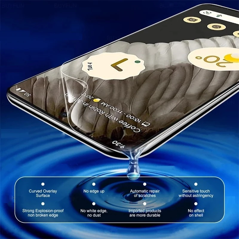 5PCS High Quality Protective Hydrogel Film For Google Pixel 7 Pro 7A 6A 6 Pro 5 5A 4 4A 4XL Screen Protectors Not Glass