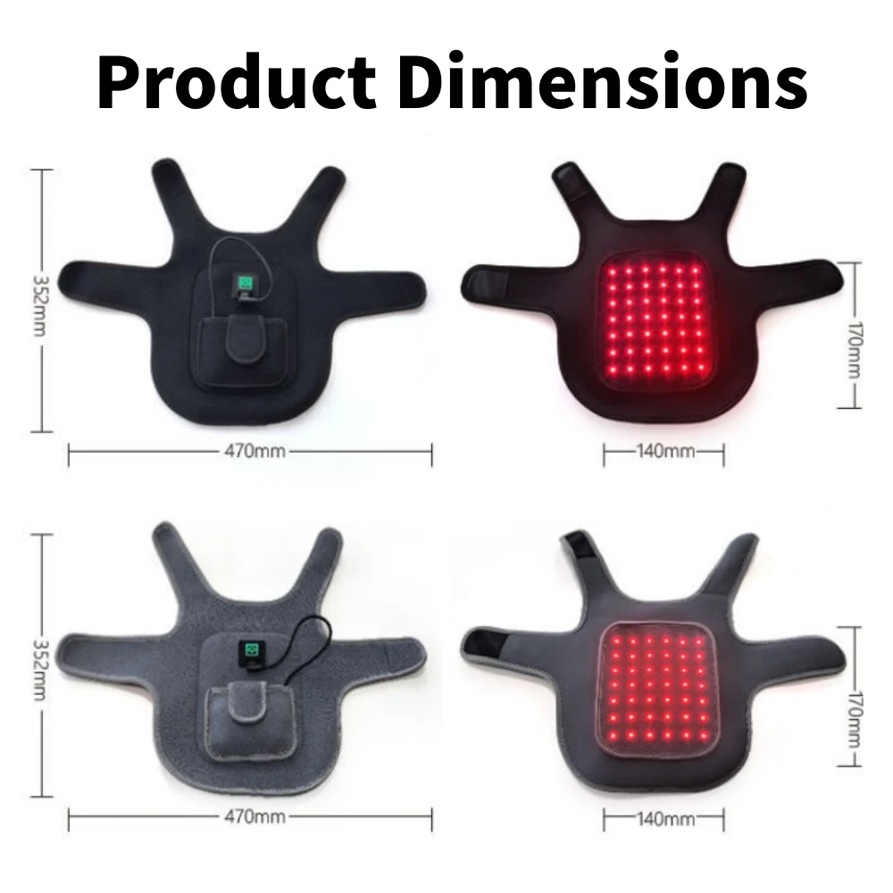 Pet Infrared Heating Wrap 660nm 850nm Red Light Body Care Pad for Cats Dogs Soft Fabric Smart Temperature Belt