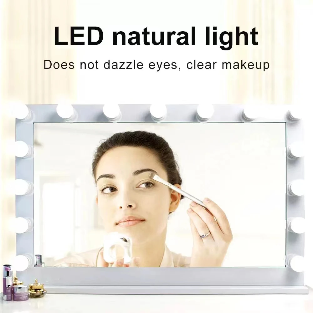 Coiffeuse Led Miroir De Maquillage éclairé, Miroir De Bureau, 3 Couleurs Réglables Led Coiffeuse Coiffeuse Led Miroir De Maquillage éclairé, Miroir De Bureau, 3 Couleurs Réglables Led Coiffeuse