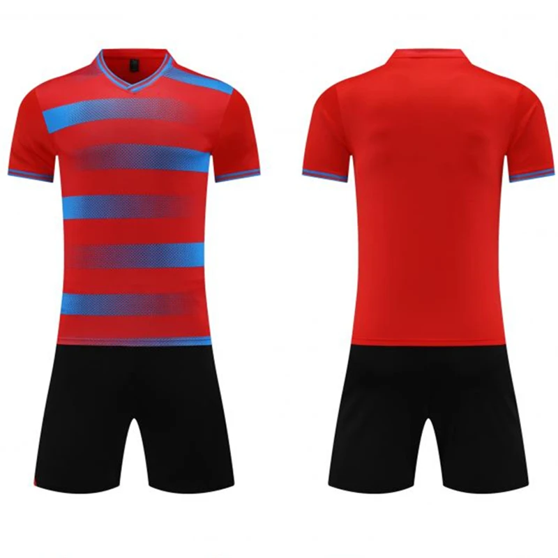New Arrival High Quality Quick Dry Soccer Uniform Latest Design Football Jersey for Boys Training Logo Printing Vest Shorts view 3