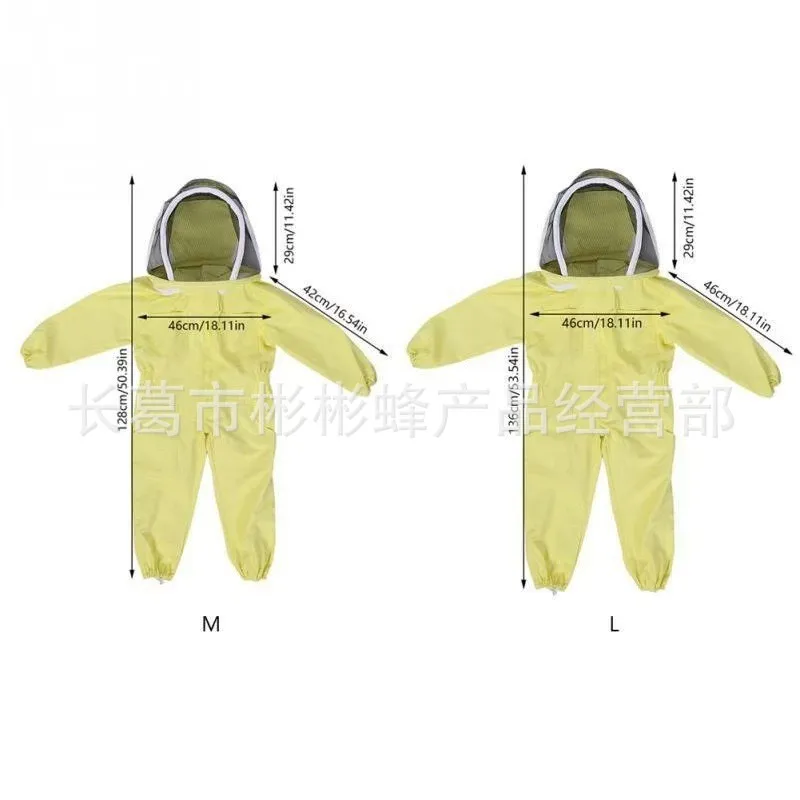 Beekeeping Breathable Beekeeping Suit Children's Beekeeper Protective Suit with Round Veil Zipper Children's One-piece Space