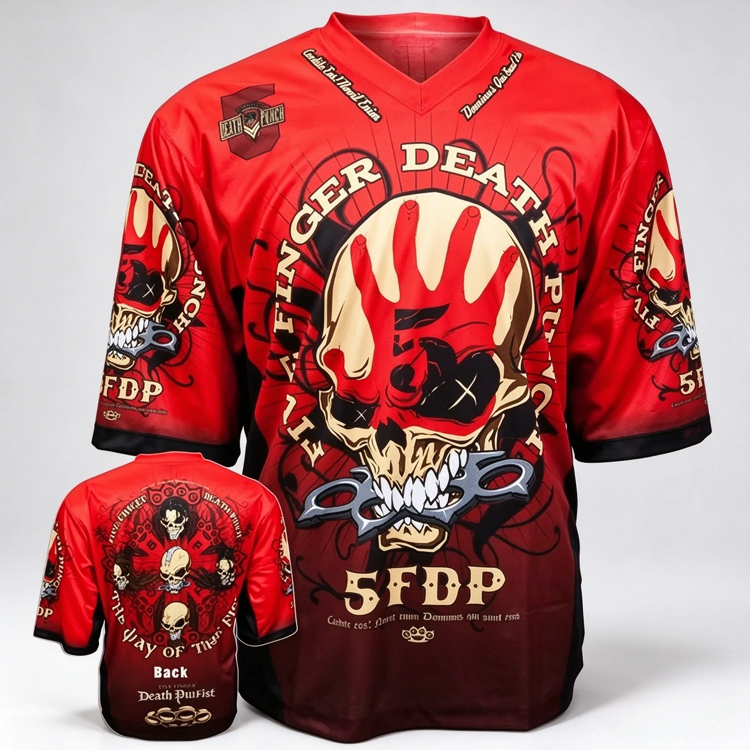 5FDP Five Finger Death Punch Hockey Jersey 3D Print The Way of the Fist Band Tee Adult Kids Fan Tops