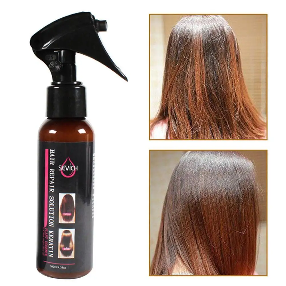 Queratina Hair Repair Spray para Todos Os Tipos De Cabelo, Reparos De Cabelo, Danos Restaurar, Macio, Perda De Óleo, Cuidado, Beleza, Rápido, Gr, 100ml