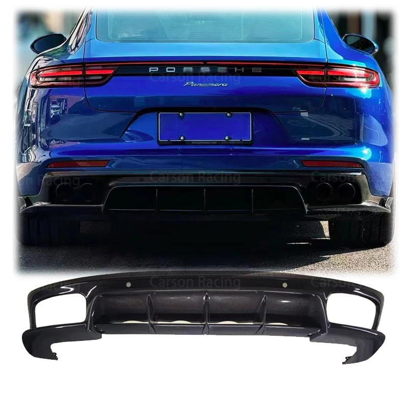 

2017-2019 Panamera 971 Turbo GTS Carbon Fiber GT Style Rear Bumper Diffuser Lip Spoiler Body Kit Rear Spoiler Guard