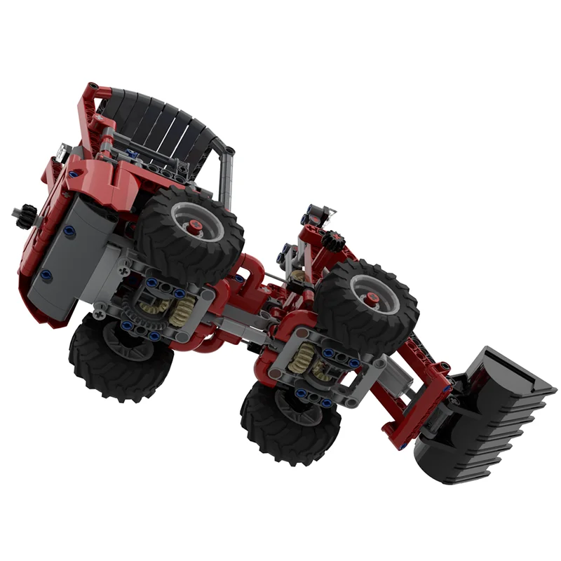512pcs MOC Technical HofTrac Front End Loader Model Building Blocks Toys Architecture Christmas Gift Display DIY 3D Collection
