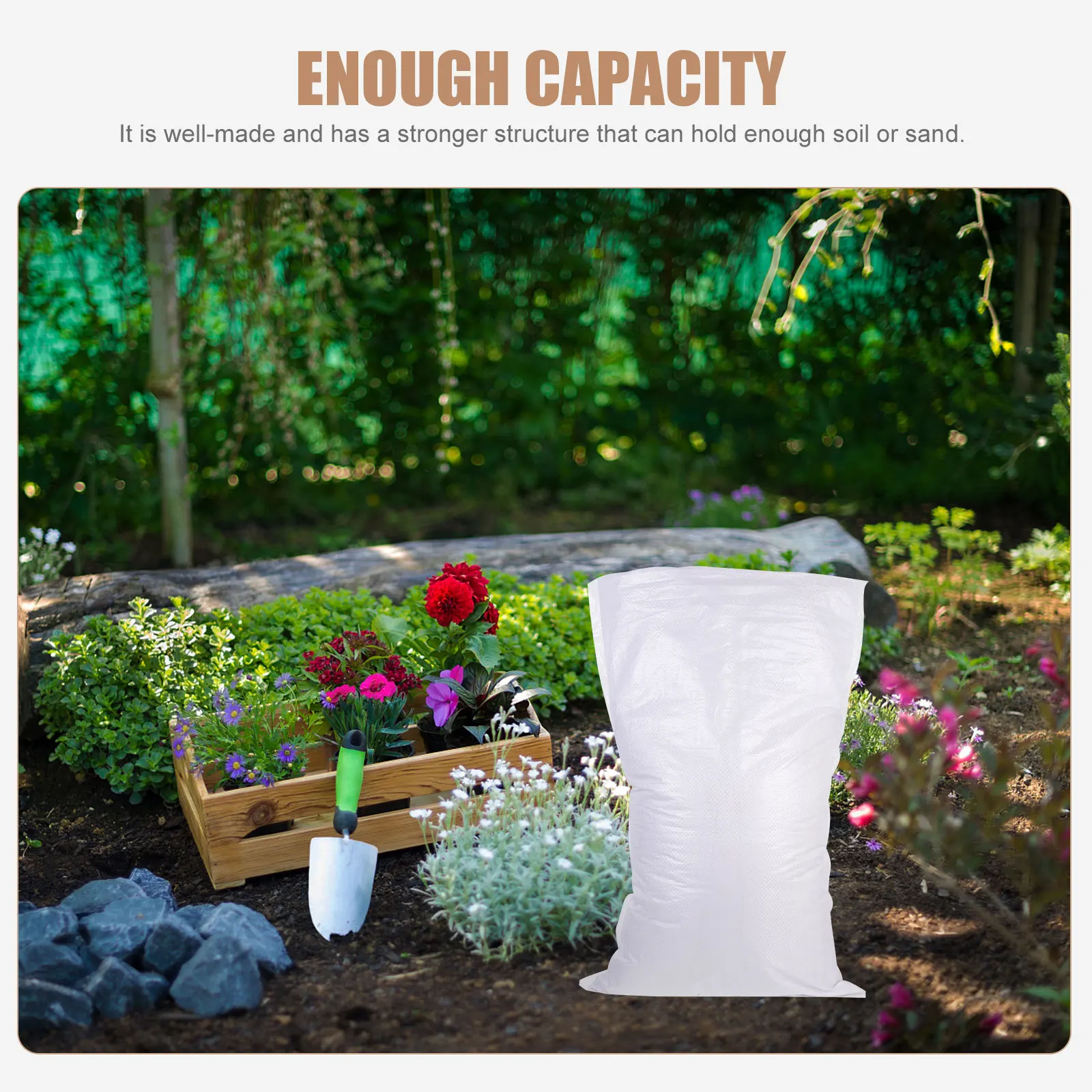 

16Pcs Thick PP Woven Sandbags Flood Protection Large Capacity Hurricane Windproof Empty Bags Plastic Sandbags Woven Flood Bags