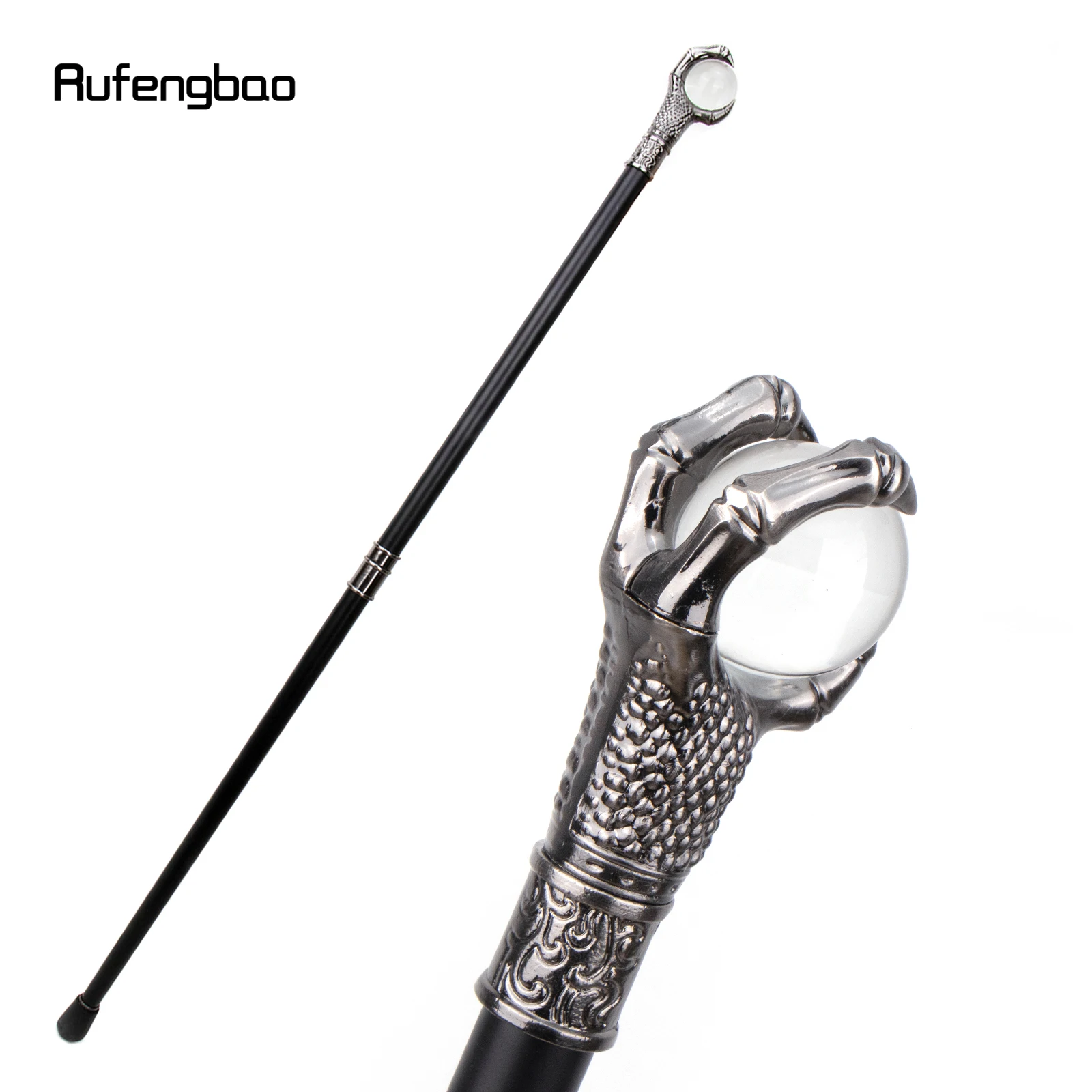

Dragon Claw Grasp Glass Ball Walking Cane Fashion Decorative Stick Gentleman Cane Knob Crosier 93cm Performance Stage Cane