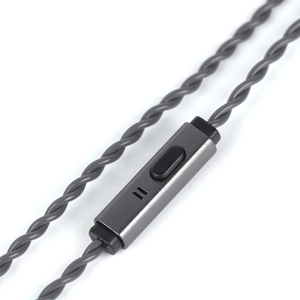 Tripowin Grace สายหูฟังแบบถอดได้พร้อมไมโครโฟนขั้วต่อ2Pin 0.78มม. ชุบเงินปราศจากออกซิเจนทองแดง