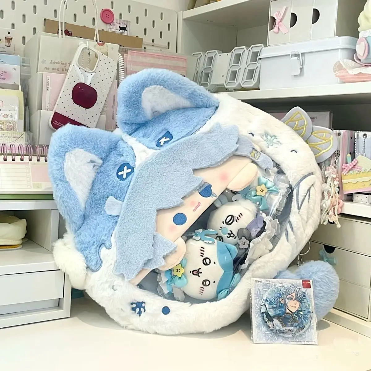 

Аниме Identity V коллеги więzień большое лицо itabag плюшевый рюкзак милый мультяшный квадратический элемент изысканный подарок на день рождения