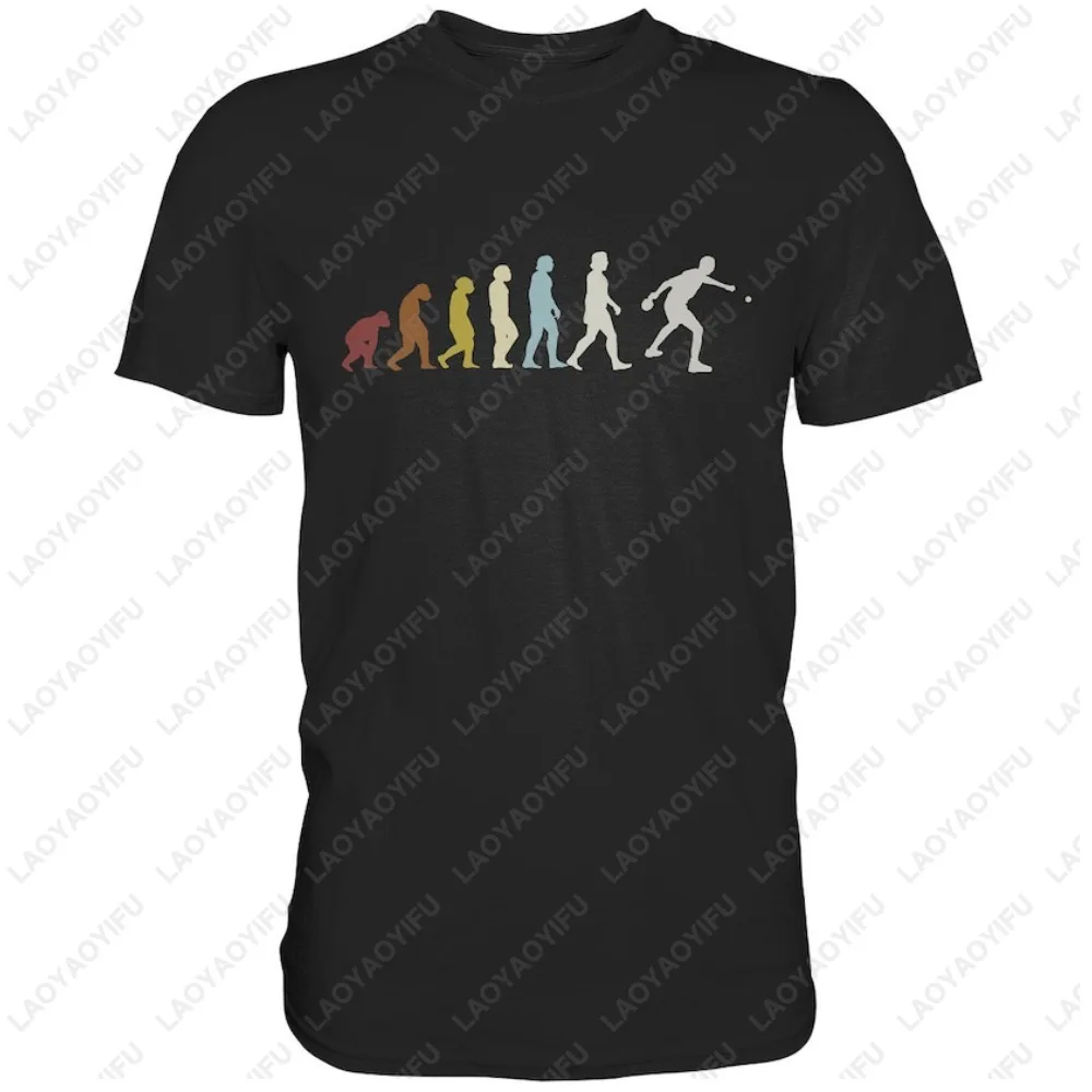 T-shirt de tennis de table, motif « Évolution du joueur de ping-pong », style décontracté, coupe ample, style Harajuku, vêtements de rue pour hommes, coton, manches courtes, vêtements pour femmes.