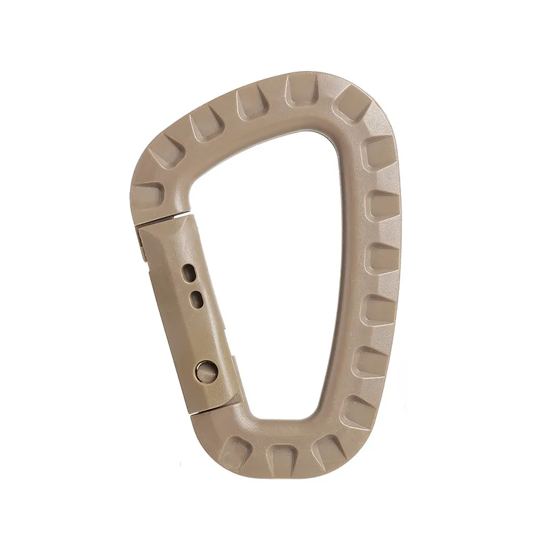 ITW مشبك تسلق الجبال التكتيكي المتوسط الحجم خفيف الوزن من النوع D في الهواء الطلق، حقيبة تسلق الجبال مادة فولاذية بلاستيكية خارجية