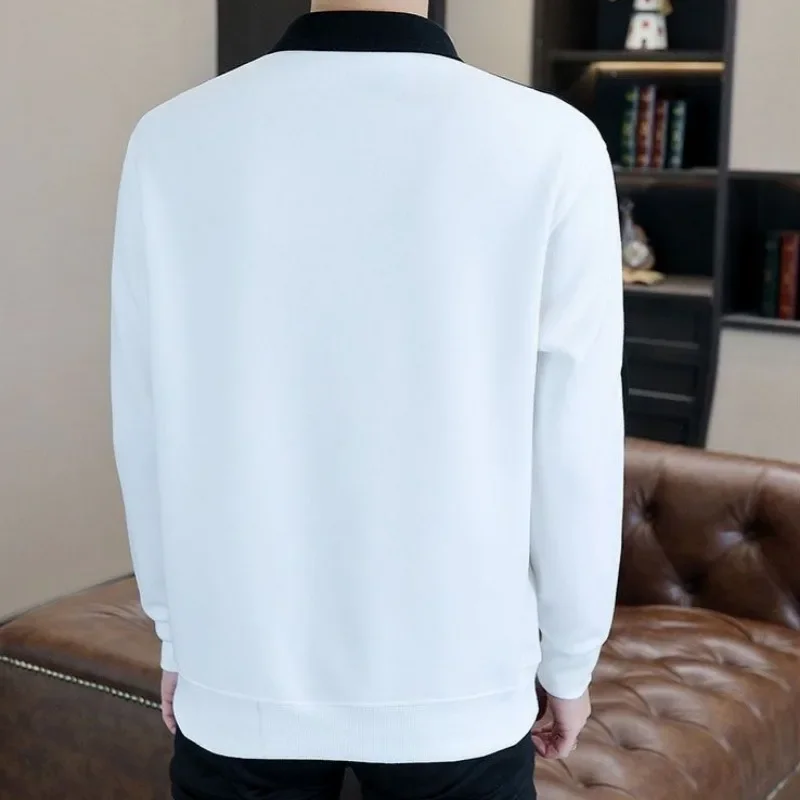 Baggy Pullover New Korean Autumn Mens Polo Shirts Designer Xl Fashion Trends 2024 Streetwear Tops High Brand Male Sweatshirts image 6