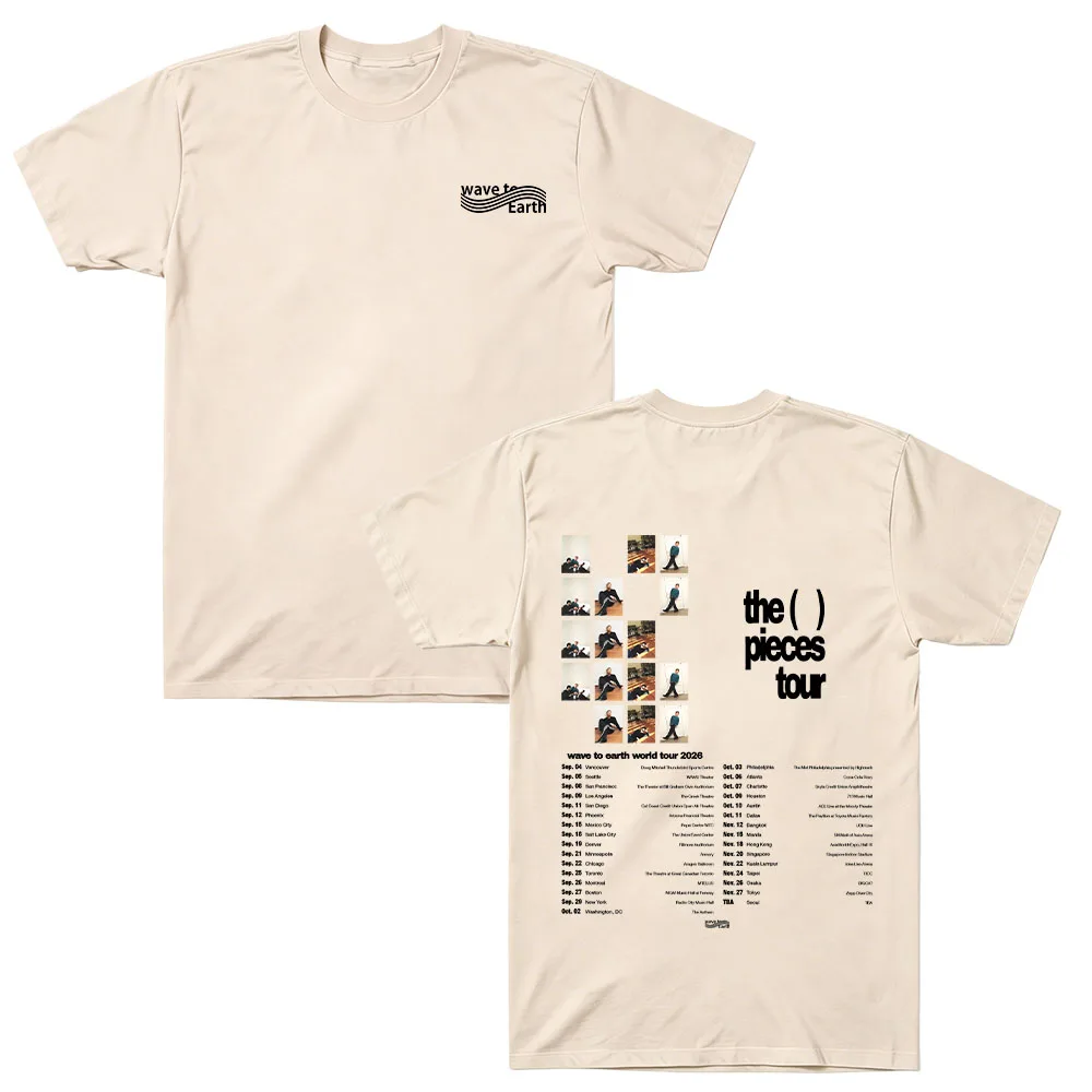 2026 The Pieces Tour Merch T-Shirts Wave To Earth Mode-T-Shirt für Männer und Frauen Harajuku Kpop Oversized T-Shirts Baumwolle Kurzarm-Oberteil – Detail 5