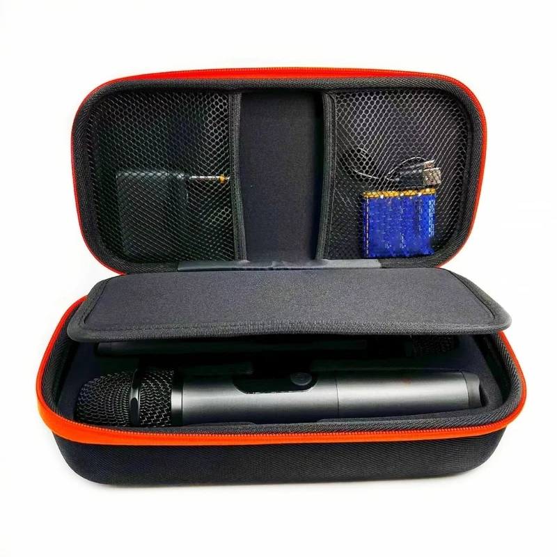 R91A Estojo viagem portátil para microfones sem fio, caixa armazenamento, bolsa sólida