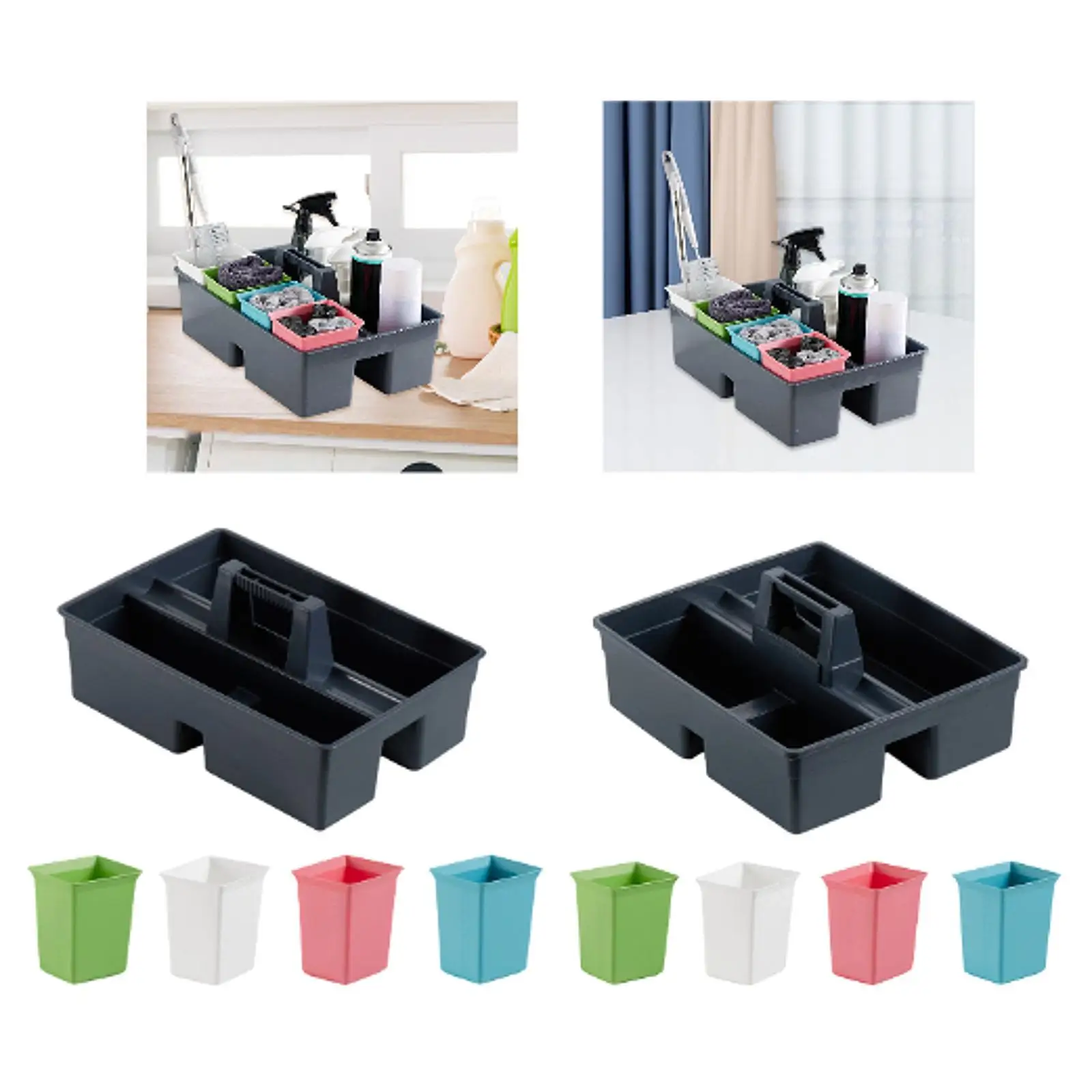 

Carry Caddy Cleaning Tool Storage Box Carrier for Cleaning Supplies Storage Organizer for Commercial