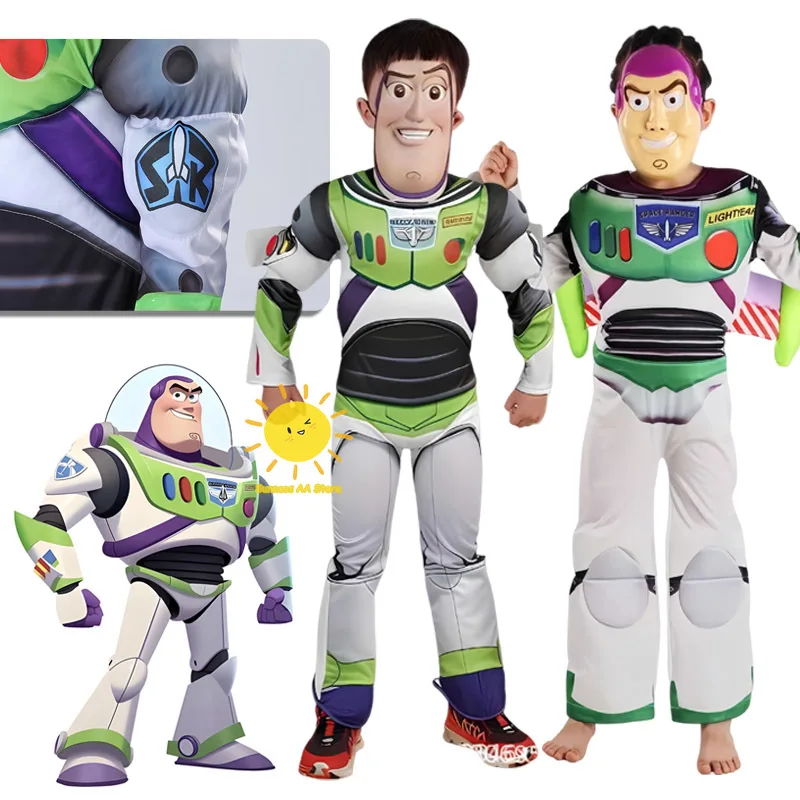 Beast Kingdom Buzz Lightyear Cosplay Anime Toy Story Cosplay Costumes combinaison musculaire masque ailes Buzz Halloween fête Cos unisexe