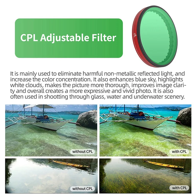 

Filters Set Filter Accessories DJI Action 5 Pro Filter CPL DJI Osmo Action 5 Pro/3/4 ND HD Optical Glass Lens