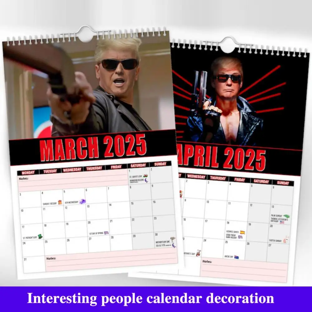 พิมพ์คุณภาพสูง 2025 ปฏิทิน 2025 Trumpinator ปฏิทินผนัง 12 เดือนสําหรับ Home Office Organization 2025 ปฏิทินผนัง