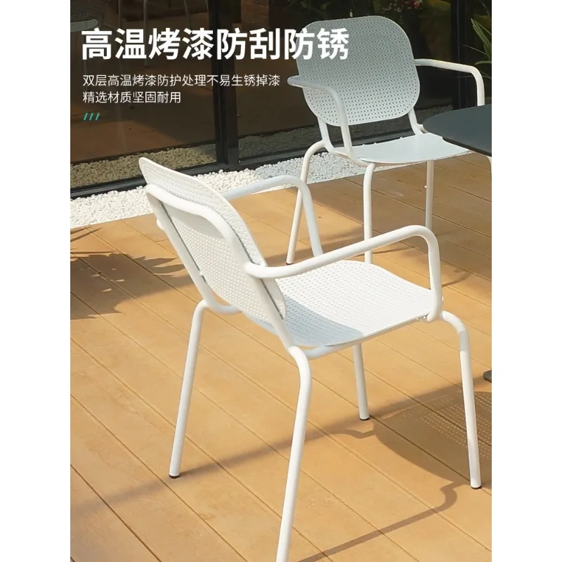 Outdoor leisure round table chairs,aluminum alloy Hemingway chairs, home internet celebrities, fashion, and color back chairs