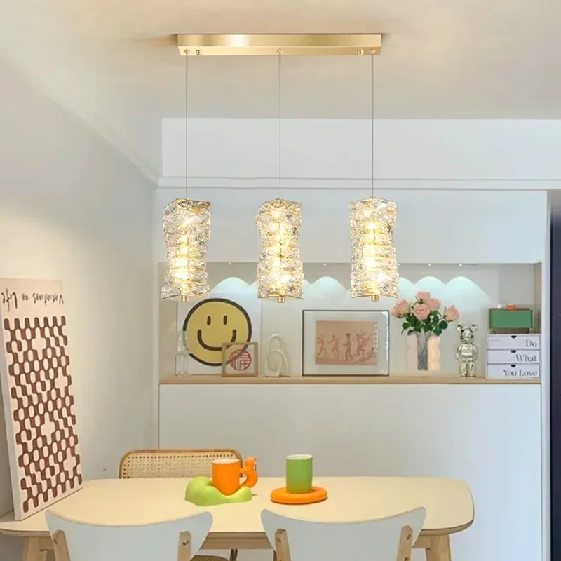 LED مطعم الثريات البلورية/ النجف الكريستالي الإبداعية غرفة نوم السرير مصباح معلق صغير غرفة المعيشة مقهى متجر أضواء Droplight تركيبات #3