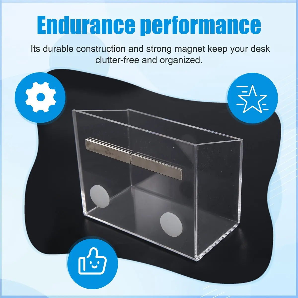 DT81 Magnet Pen Holder Magnetic Pen Cup Pencil Holder Pen Holder Storage Organizer Marker Holder for Whiteboard Desk Office