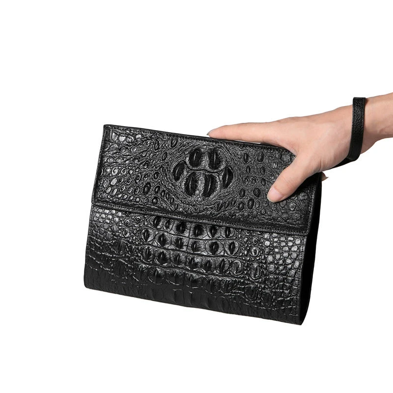 

2024 New Luxury Men's Clutch Cow Genuine Leather Male Wallet Real Natural Leather Alligator Man Purses Men Long Wallet Phone