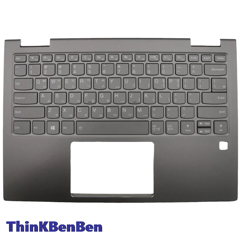 

Корейский серый чехол-накладка на верхнюю часть корпуса клавиатуры (пальмрест) для Lenovo Ideapad Yoga 730 13 13IKB 13IWL 5CB0Q95939