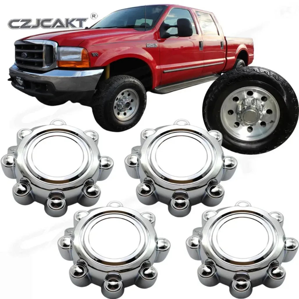 4Pcs Chrome Wheel Center Caps Hub Covers For Ford F250 F350 SRW 2WD 1999-2005 Car Accessories