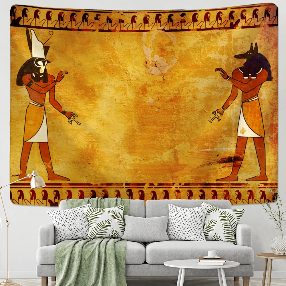 Retro Pharaoh Tapestry Wall Hanging Psychedelic Witchcraft Mysterious Home Living Room Decor Background Cloth