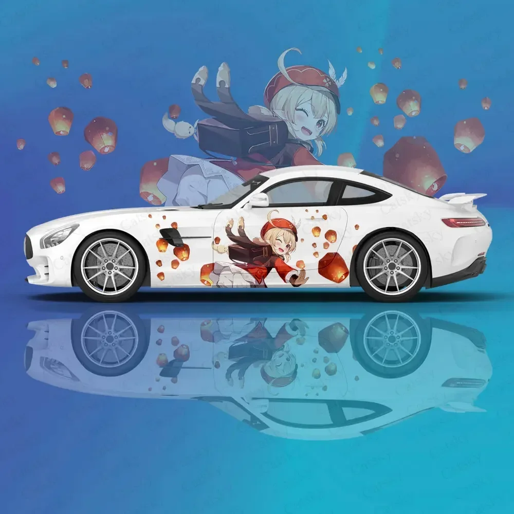 Genshin Impact Klee-calcomanía de animal para coche, película protectora de vinilo, gráficos laterales de carreras, accesorios de envoltura, pintura en aerosol, pegatinas para automóviles