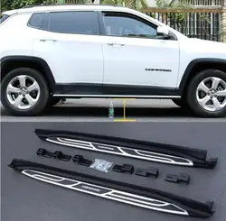 For Jeep Jeep Compass 2017 2018 2019 2020 2021 Aluminum Alloy Car Running Board  Side Step Bar Guard Pedals