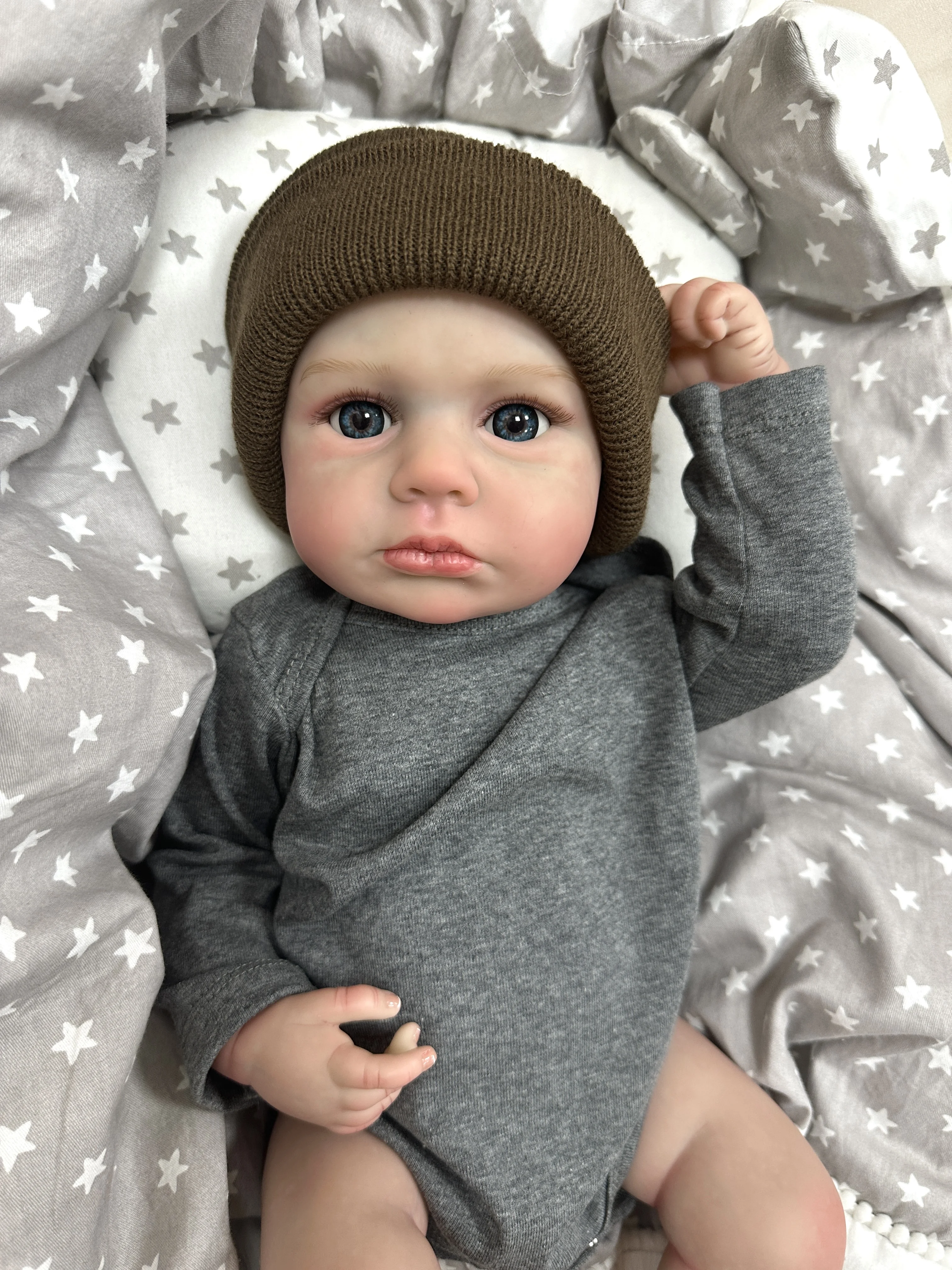 

Cokela 50cm Realistic Silicone Newborn Reborn Baby Doll 19 inch Cute Vinyl Doll Real Soft Touch Kid Toy Doll New Year Gifts